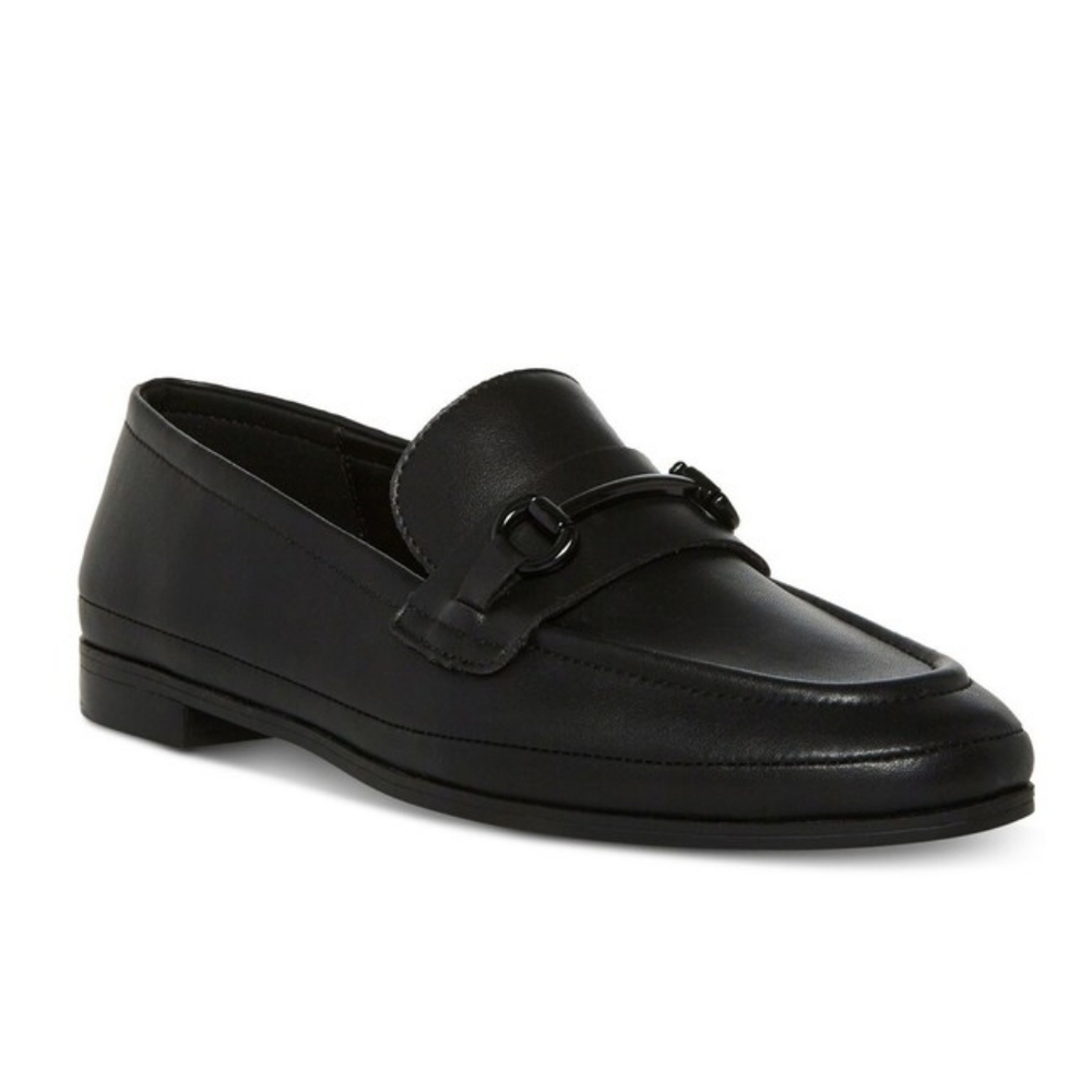 NWB Aqua College Bossy Waterproof Leather Horsebit Slip-On‎ Loafers Black 9.5
